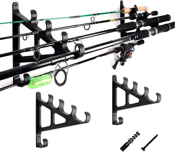 Brackets for storing your fishing rods in garage 