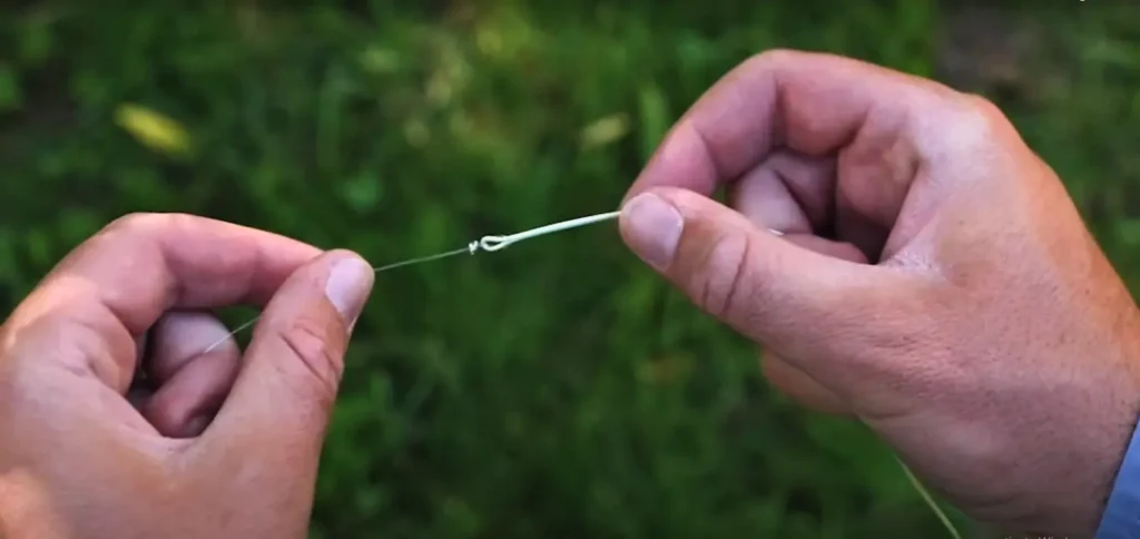 Connect the leader and tippet to the main line