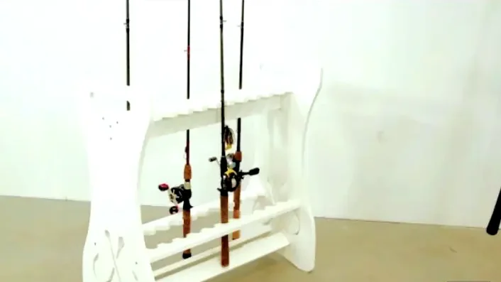 Freestanding racks for Indoor fishing rod storage 